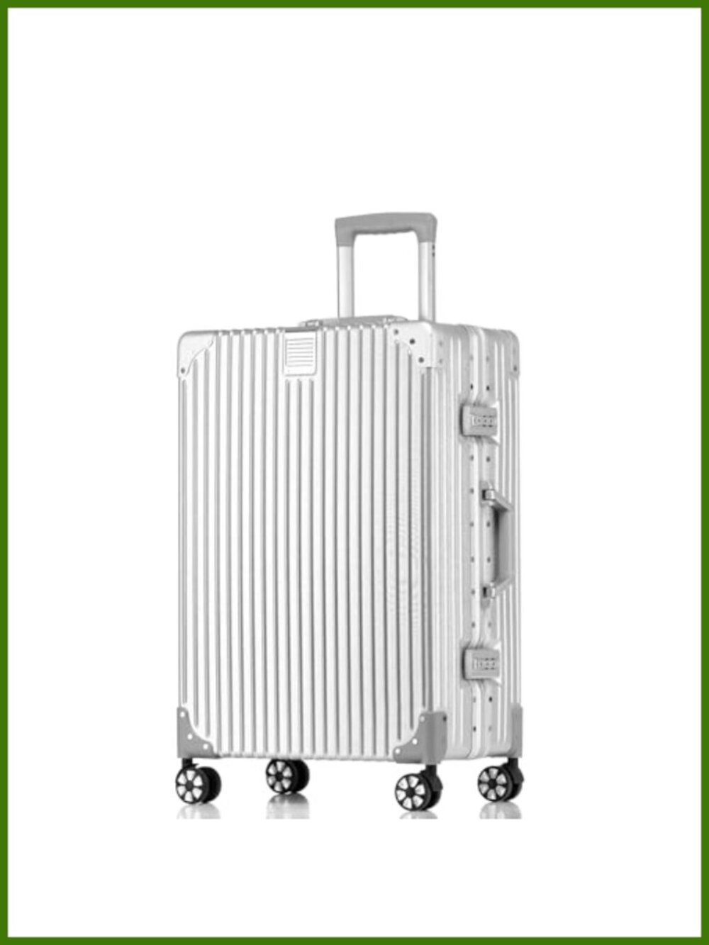 Zipperless 28 Inch Hard Shell Suitcase Aluminum Frame Spinner